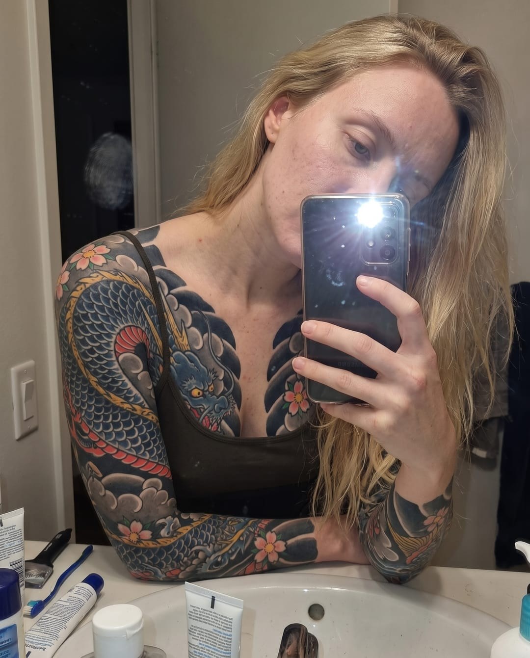 Mirror check — irezumi bodysuit. #irezumi #tattoocheck